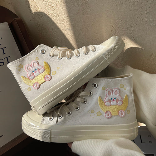 Cute high-top canvas shoes SS2745