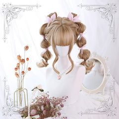 Lolita Golden brown Curly Hair Wig WS1303