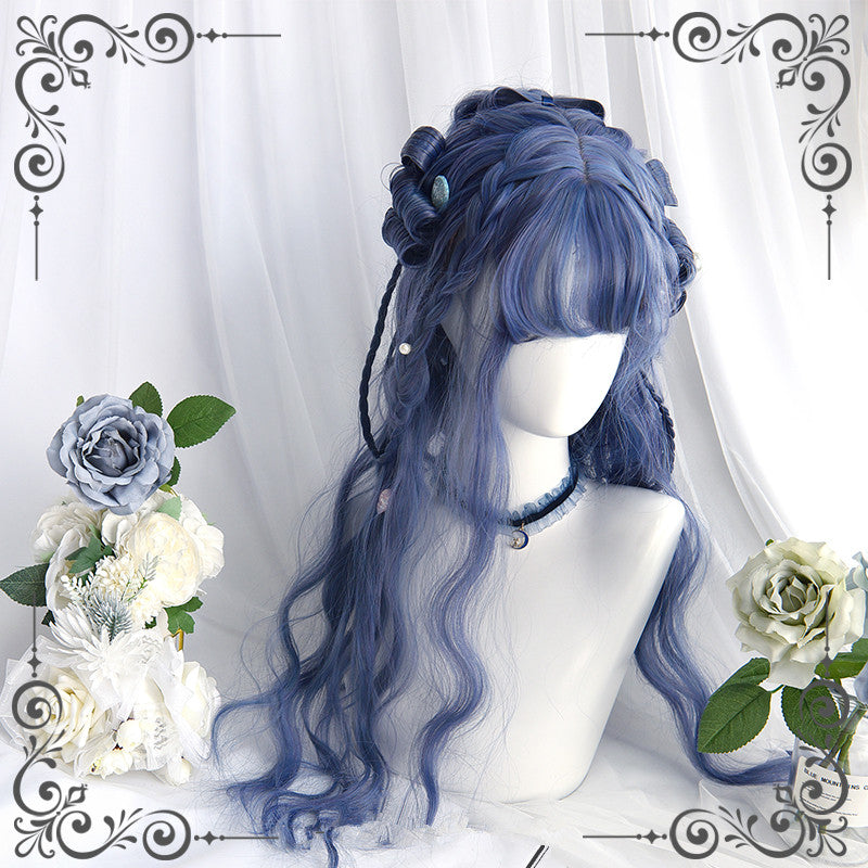 Harajuku lolita glaze blue wig WS2195