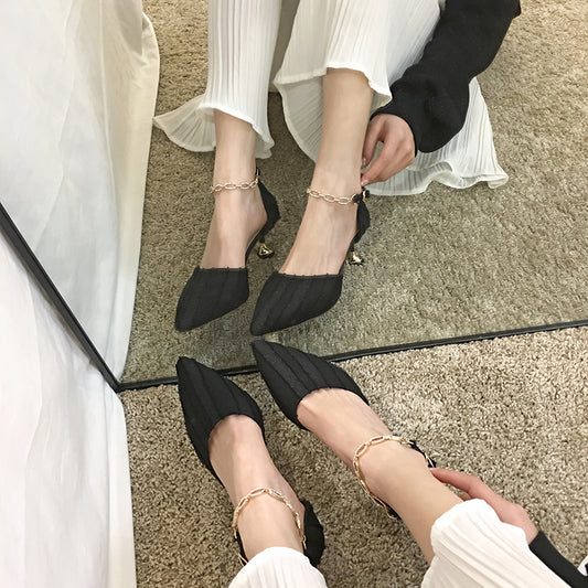 Rhinestone buckle stiletto heels SS2424