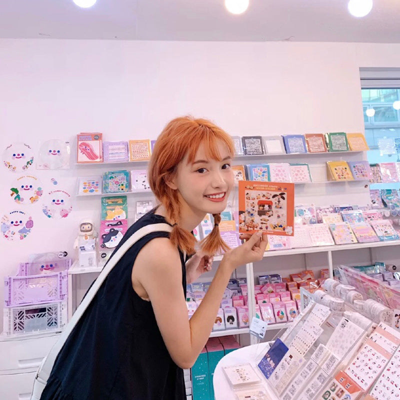 Dirty orange medium long curly wig WS2260