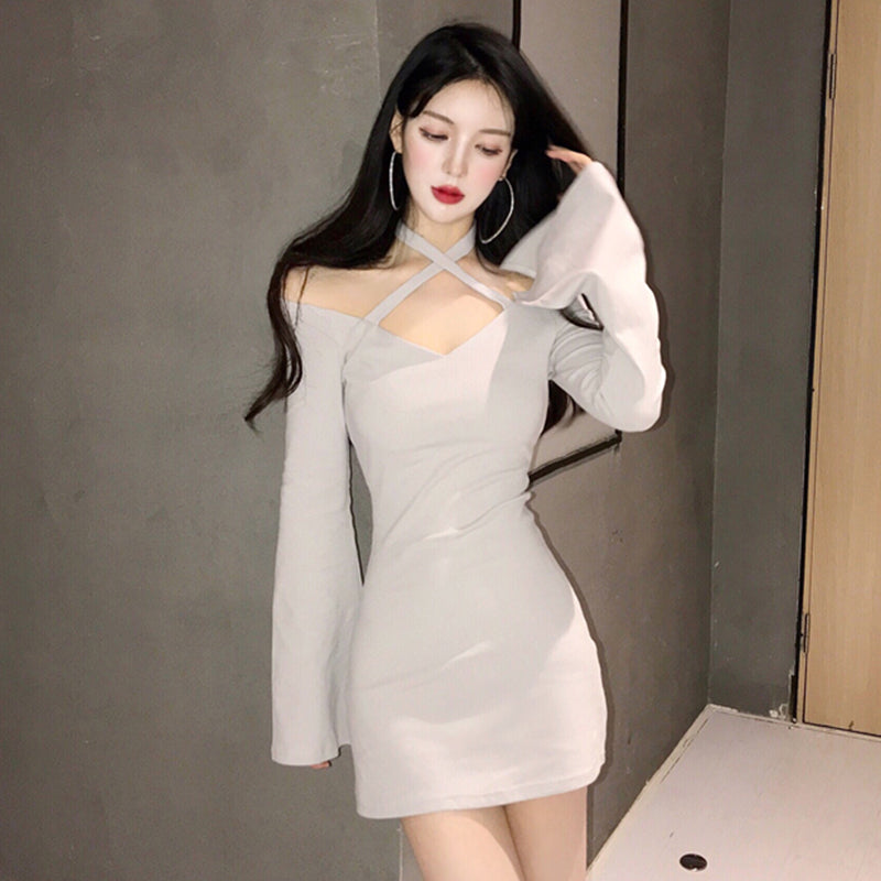 V-neck slim slimming dress SS2275