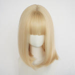 Harajuku Lolita blonde mid-length hair wig WS1230