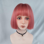 Cool and handsome short hair pink lolita wig WS1173