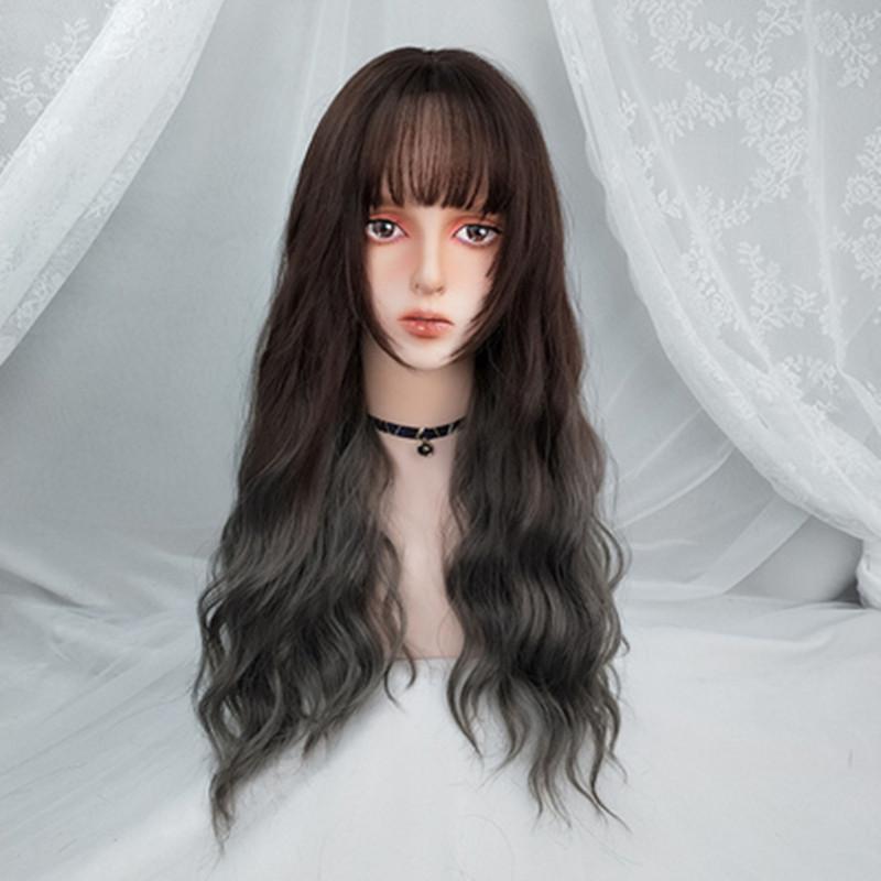 Harajuku Lolita Gradient Silver Grey Wig  WS1113