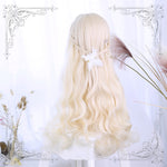 Lolita Gold white Curly Wig WS1021