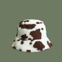 Cute cow pattern lamb wool hat SS2434