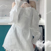 Gentle white halterneck dress SS2398