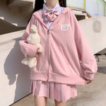 Sweet and cute plush bunny ear coat SS2694