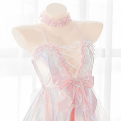Sexy pink mermaid suspender dress SS2688