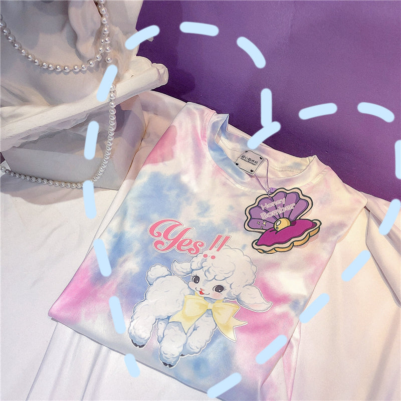 Gentle lamb gradient top SS2453