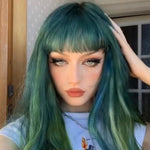 Green Long Curly Lolita Wig  WS1239