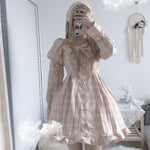 Sweet bow check dress SS2294