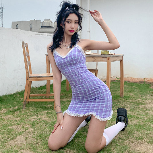 Vintage purple lace dress SS2507