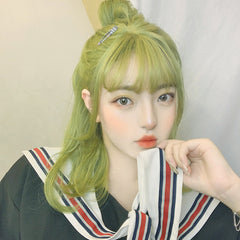Lolita green short curly wig WS2232