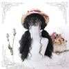 Lolita Black brown Long Wavy Curly Wig  WS1058