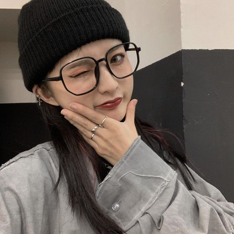 Harajuku style lensless square glasses frame WS3056