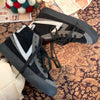 Plush high-top stitching canvas shoes SS2420