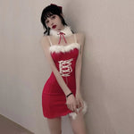 Christmas soft suspender dress SS2655