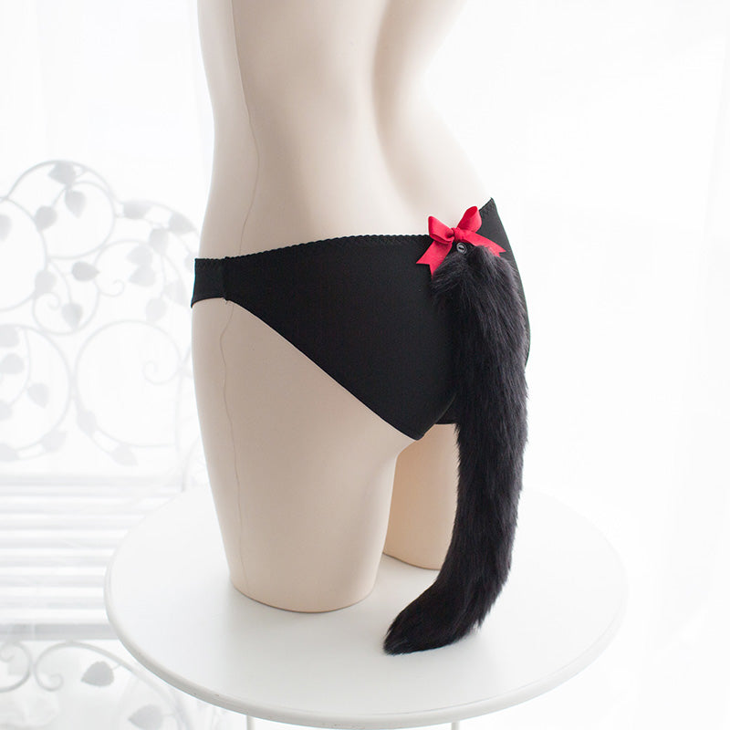 Cute bow fox tail panties SS2864