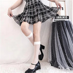 Black And White Plaid Chiffon Set Top Skirt SS3009