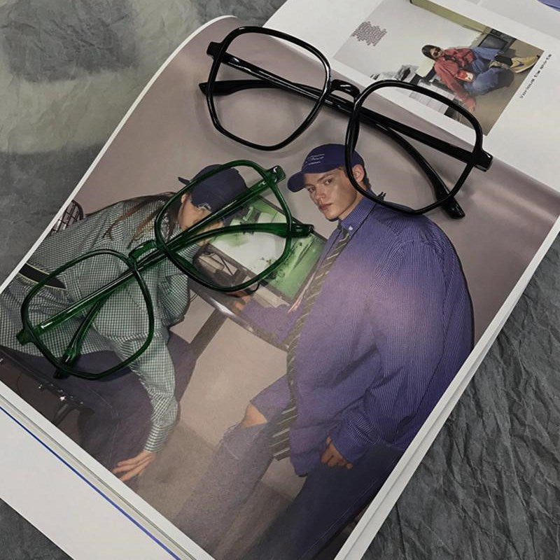 Harajuku style lensless square glasses frame WS3056