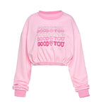 Harajuku pink plus velvet sweatshirt SS2360