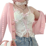 Lace Bow Sling Top SS2808