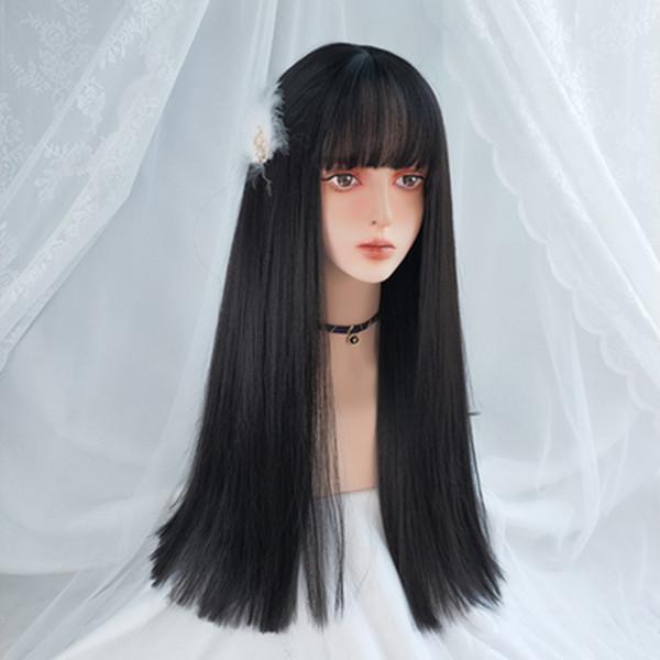 Black Harajuku Lolita Fluffy Wig  WS1109