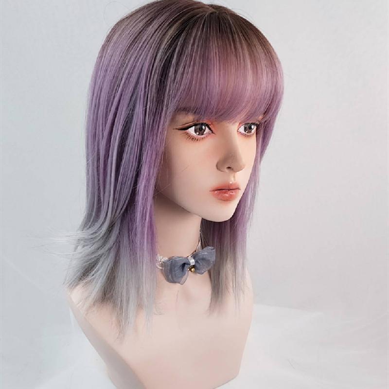 Temperament Lolita Purple Mid-length Wig  WS1142