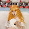 Harajuku Orange Lolita Long Curly Wig WS2161