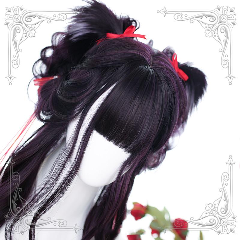 Lolita Purple Long Curly Wig WS1010