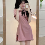 Vintage lace pink dress SS2662