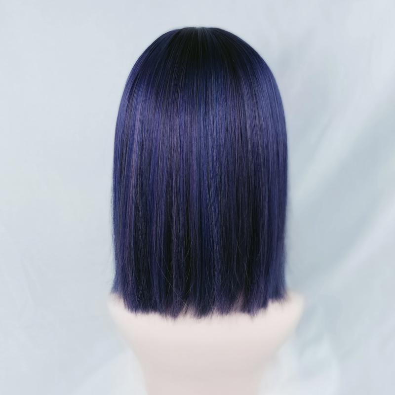 Medium length straight hair lolita blue purple wig  WS1151