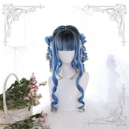 Harajuku Lolita Curly Blue Wig WS1305