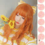 Harajuku Orange Lolita Long Curly Wig WS2161