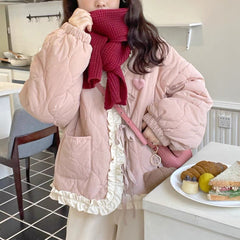 Pink cute lamb wool coat SS2703