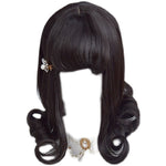 lolita retro natural black eversion short wig WS2275