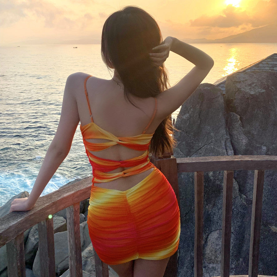 Sunset color dress SS2484