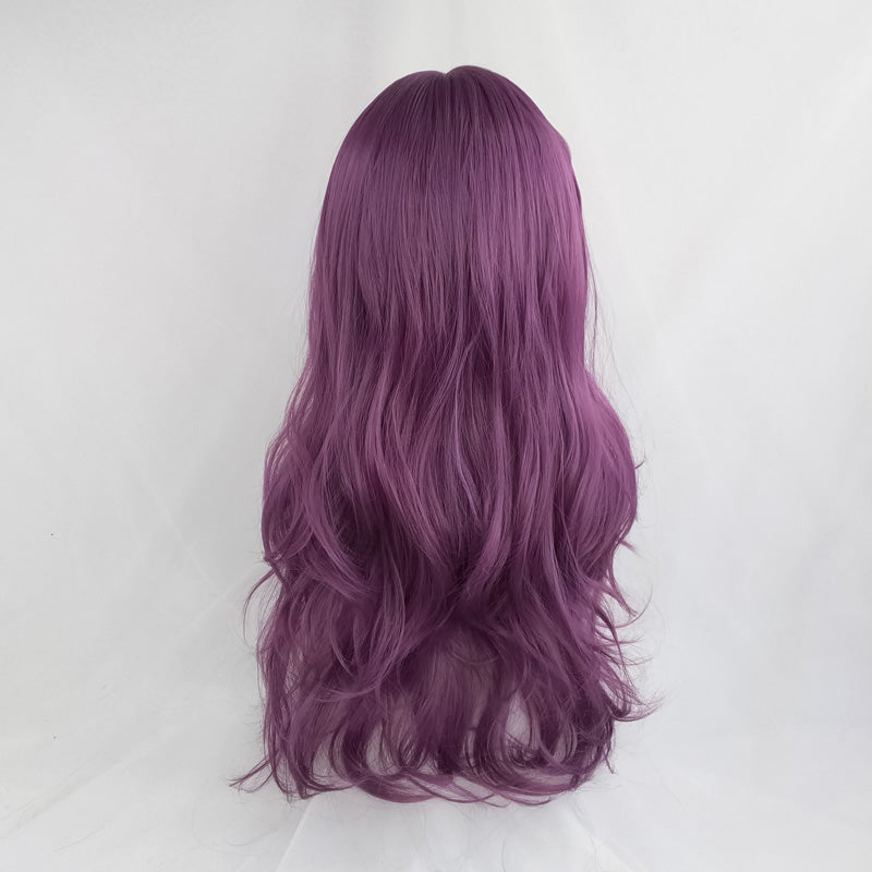 Cute purple long curly wig WS2274