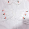Strawberry Embroidered Long Sleeve Shirt SS3055