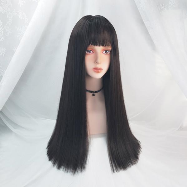 5 Colors Natural Lolita Long Straight Wig  WS1096
