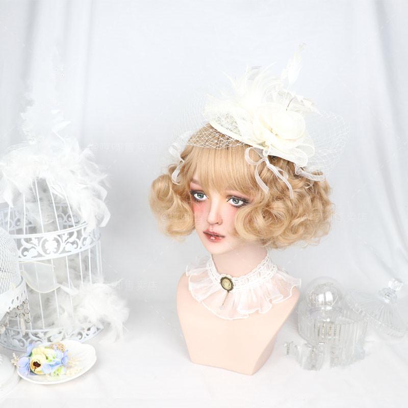Vintage small curly hair lolita wig WS2158