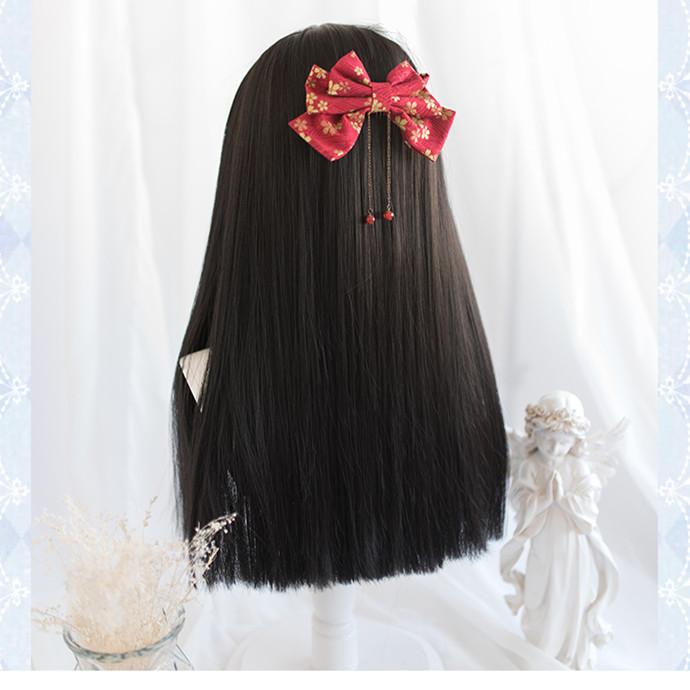 Lolita black straight hair wig WS2101