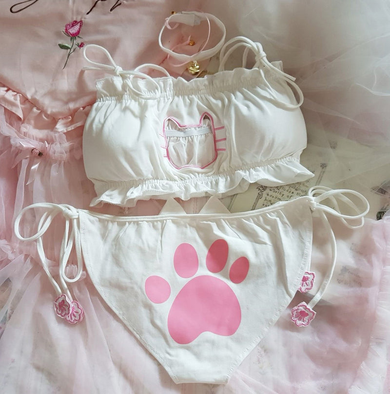 Anime cos cute cat panties set SS2492