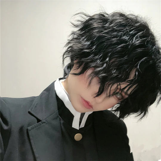 Black Harajuku Short Curly Wig SS2977