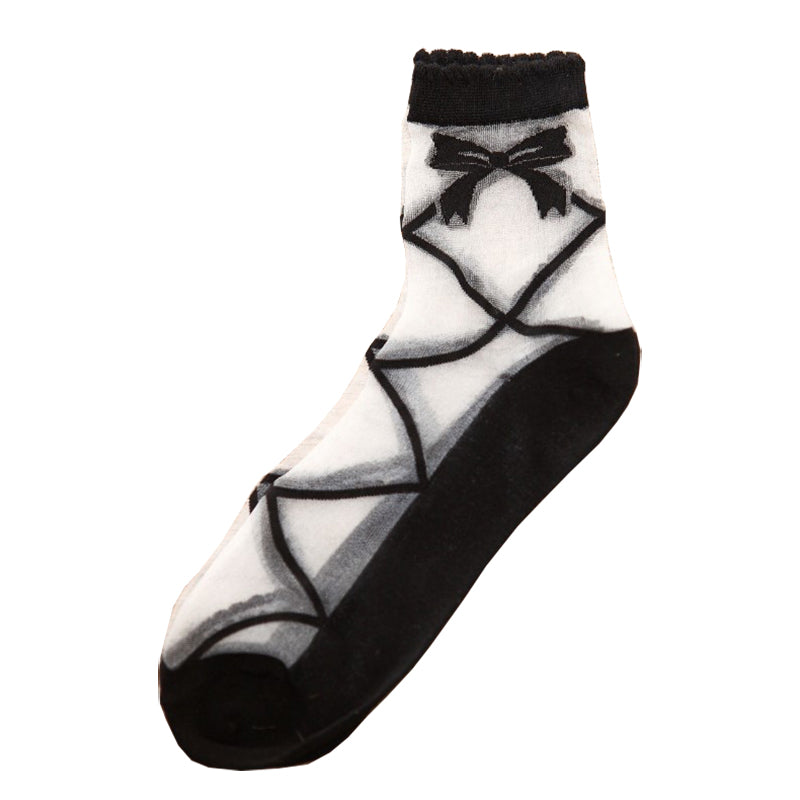 Japanese girl crystal silk socks  SS1239