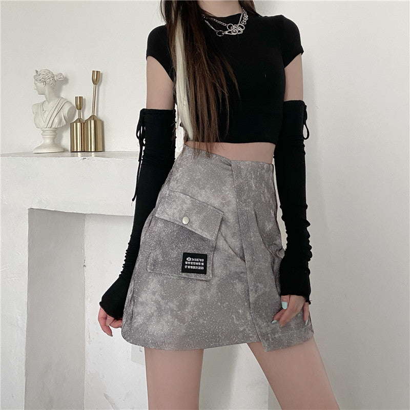 Frosty style gray tie dress/skirt SS2643