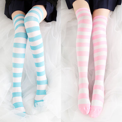 Japanese cute Harajuku style striped stockings SS1113