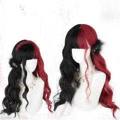 Harajuku witch cos red and black wig WS2343